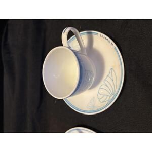 Lunem Butterfly Pattern Cup and Saucer Set - 2 Pieces